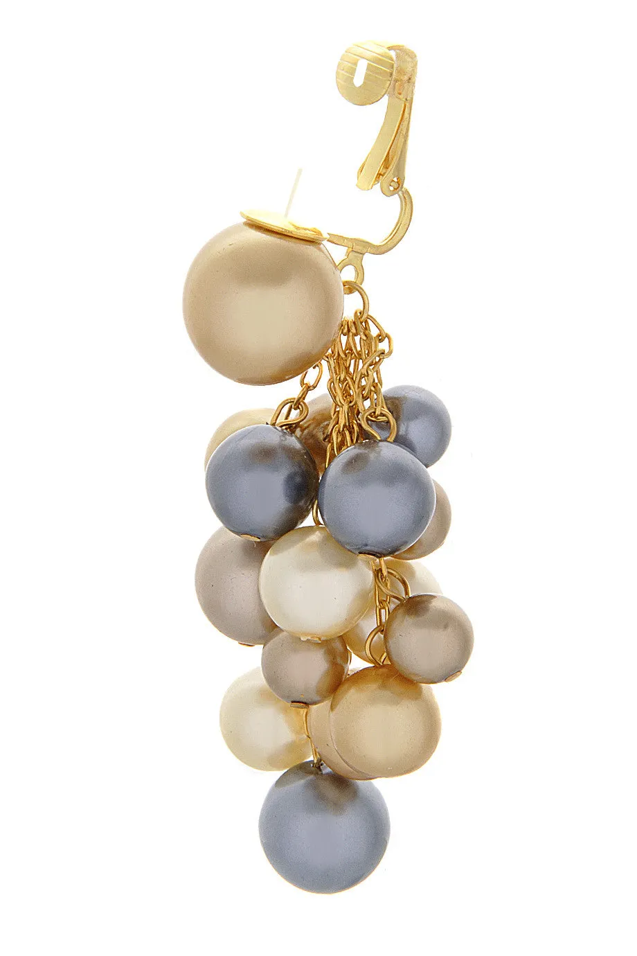 KENNETH JAY LANE DROP Multi Pearl Pierced Earrings