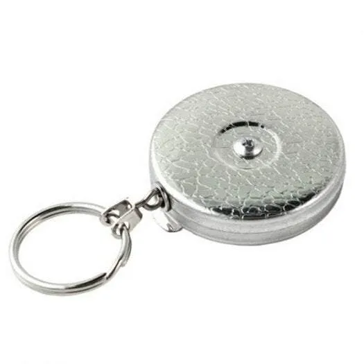 Key-Bak Original KB5 Belt Clip Self Retracting Reel 609mm Stainless Steel Chain Chrome