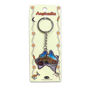 Key Ring Map Melbourne Red Tram