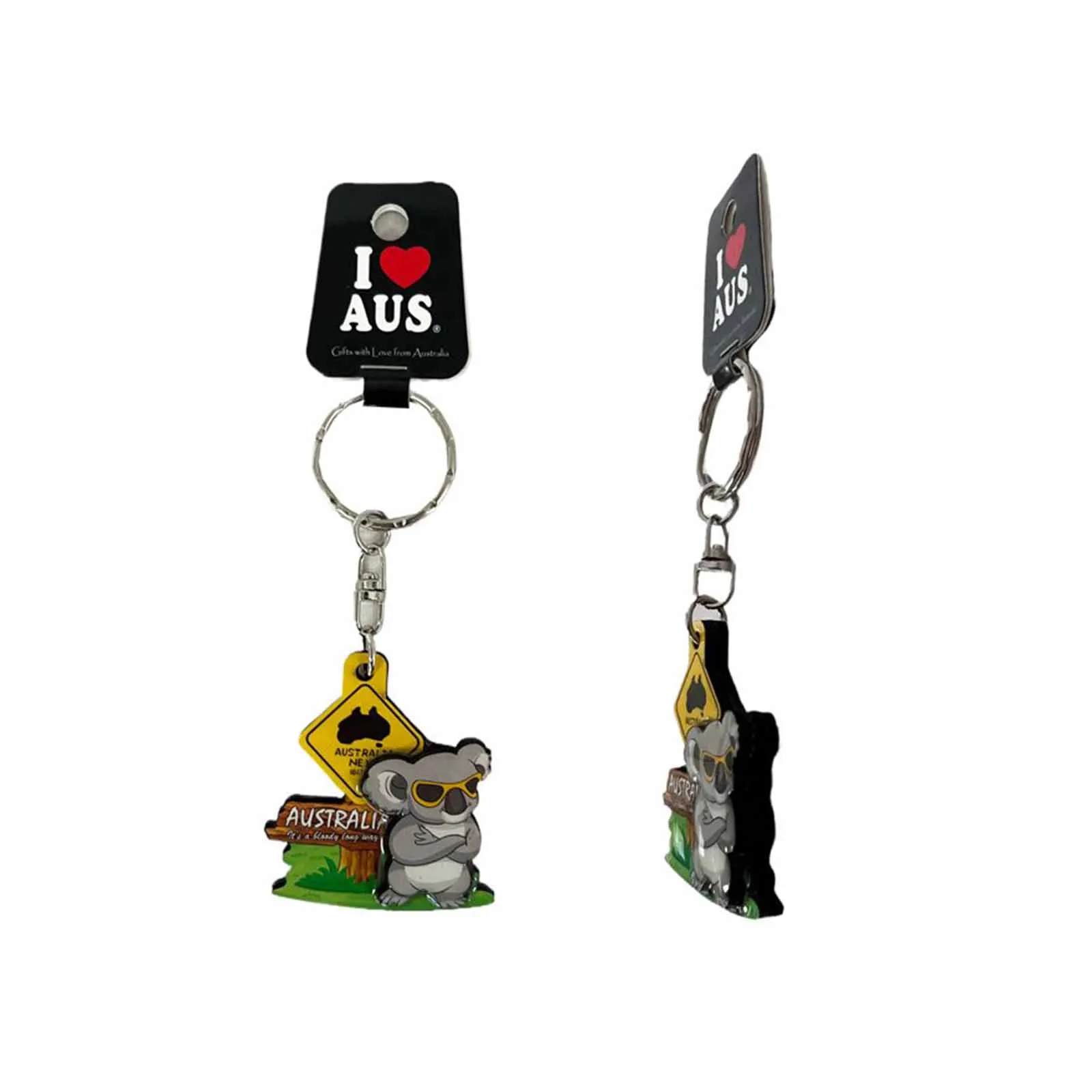 Key Ring MDF Koala Road Sign