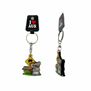 Key Ring MDF Koala Road Sign