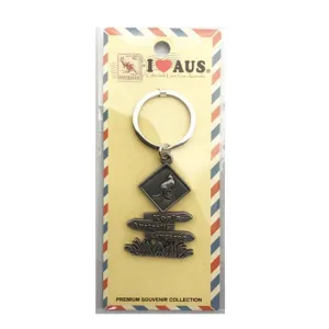 Key Ring Pewter Square Road Sign 360