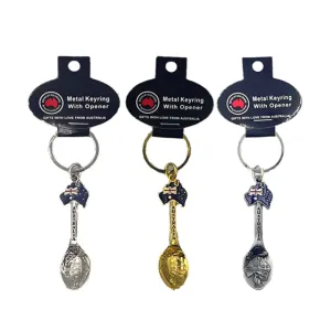 Key Ring Tea Spoon AUS Map
