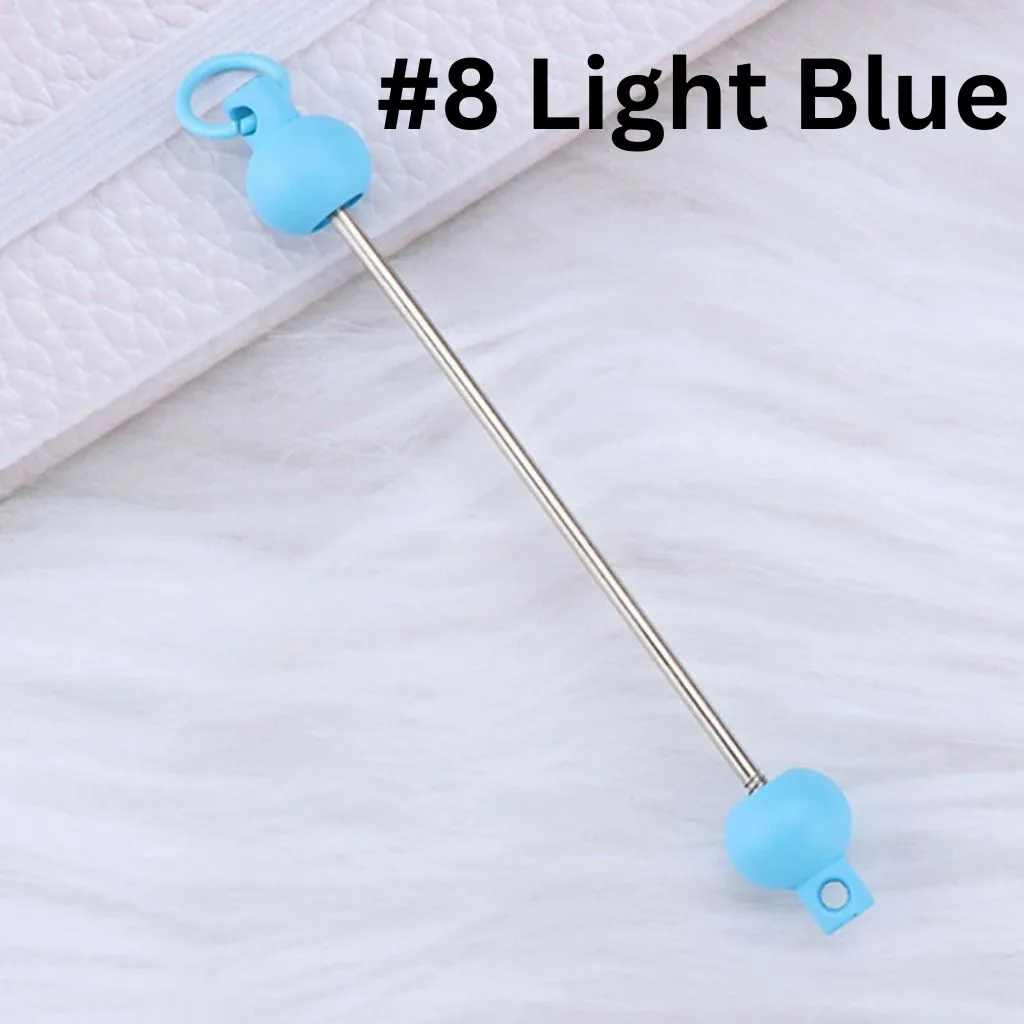 Keychain Bars, Beadable Bars for Keychains in Solid Colors, Size 95mm