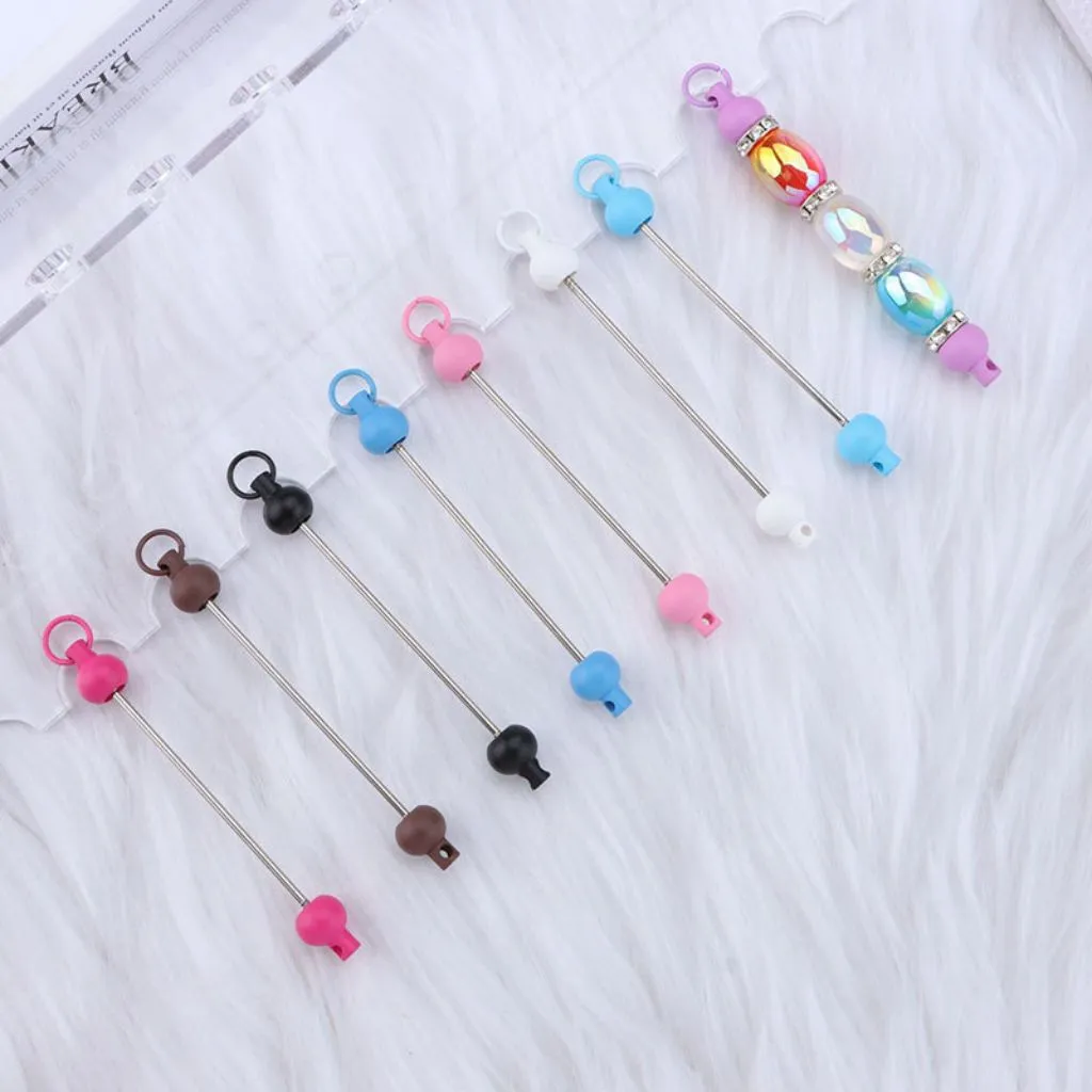 Keychain Bars, Beadable Bars for Keychains in Solid Colors, Size 95mm