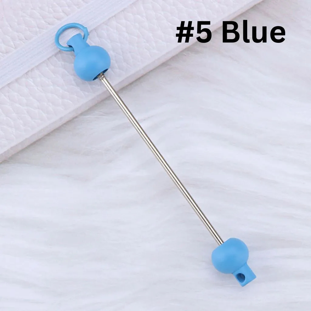 Keychain Bars, Beadable Bars for Keychains in Solid Colors, Size 95mm