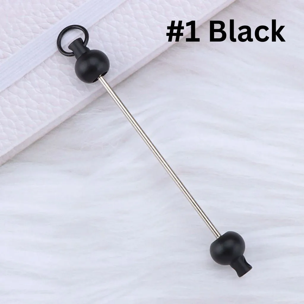 Keychain Bars, Beadable Bars for Keychains in Solid Colors, Size 95mm