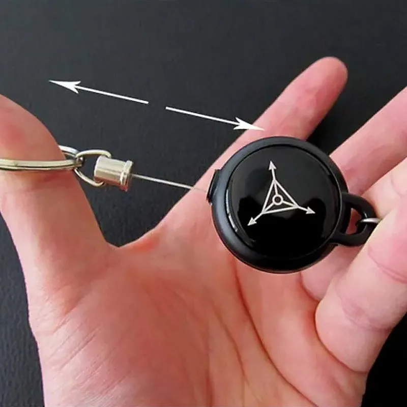 Keychain With Retractable Wire Cord