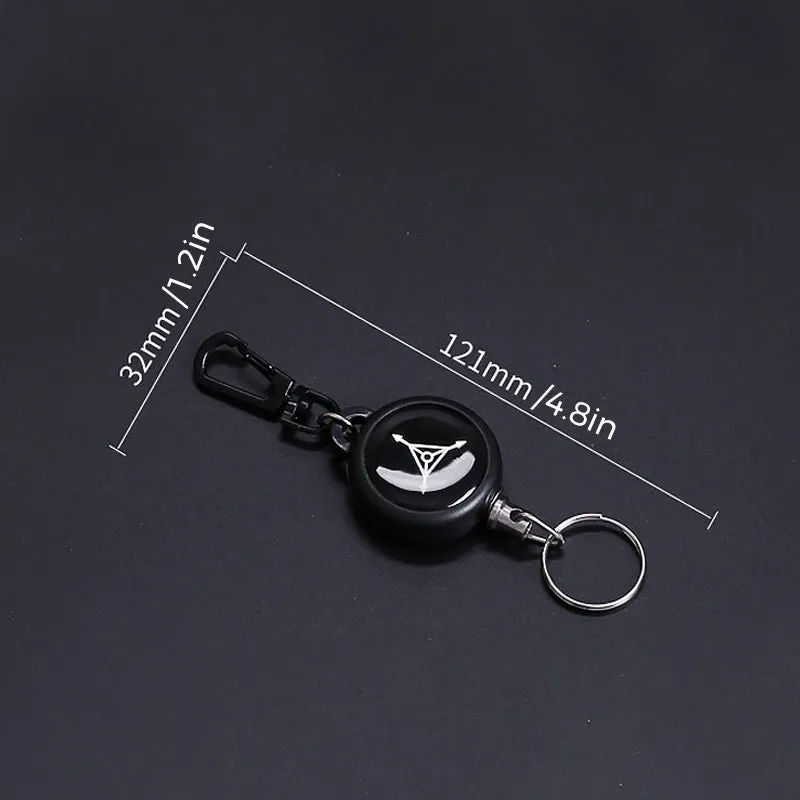 Keychain With Retractable Wire Cord