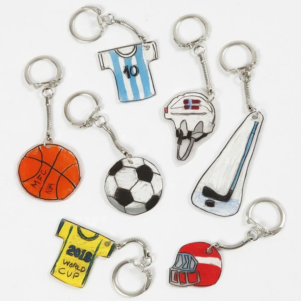 Keyring with chain Key Rings Craft Project Supplies