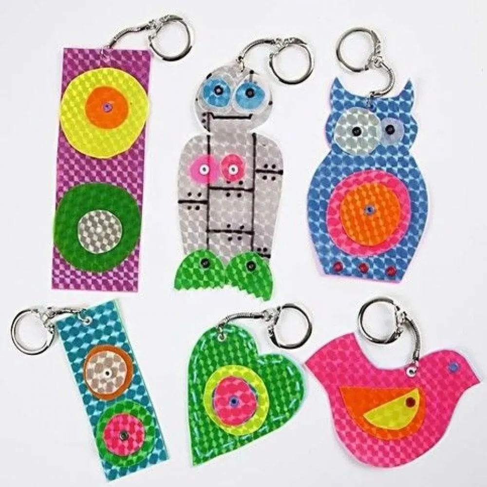 Keyring with chain Key Rings Craft Project Supplies