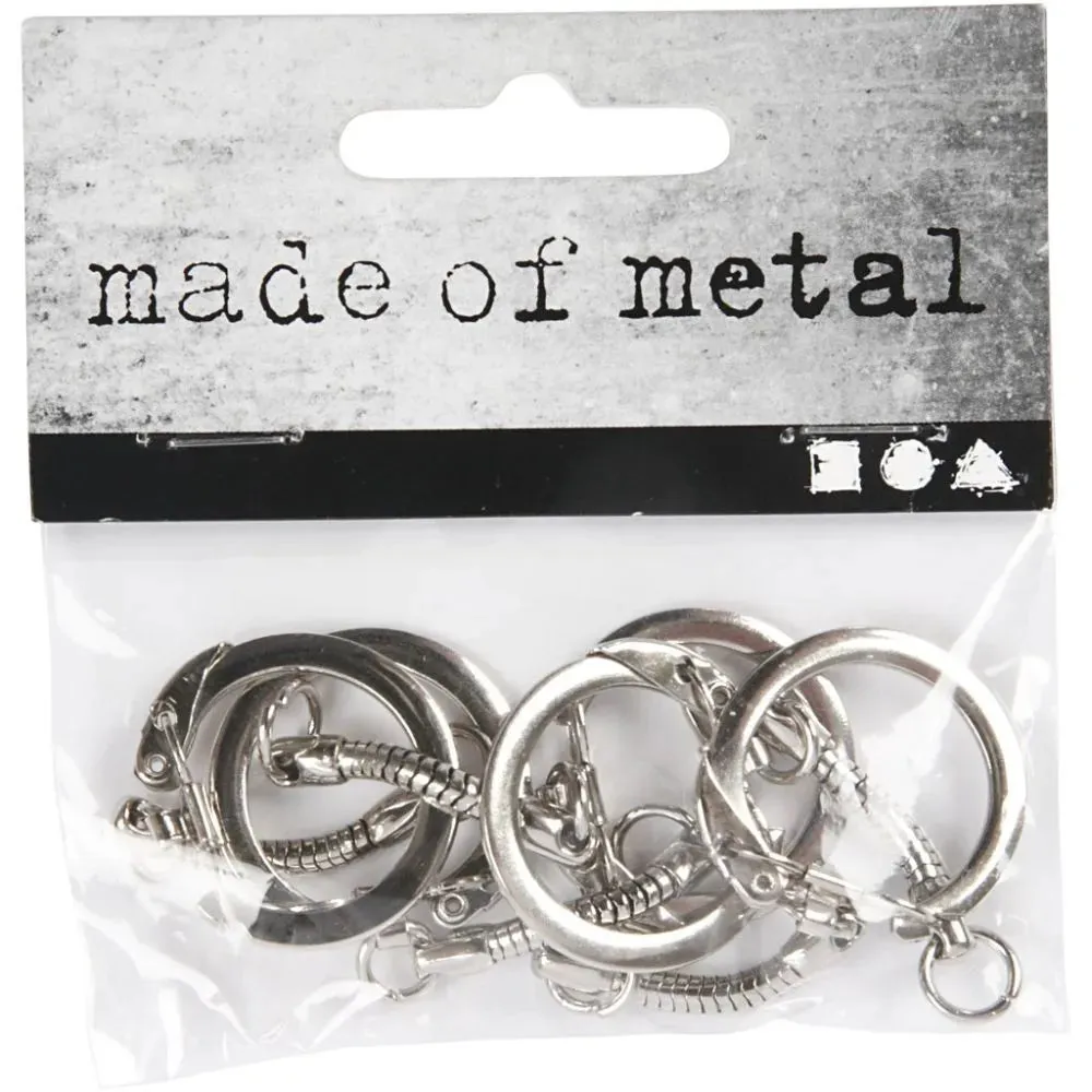 Keyring with chain Key Rings Craft Project Supplies