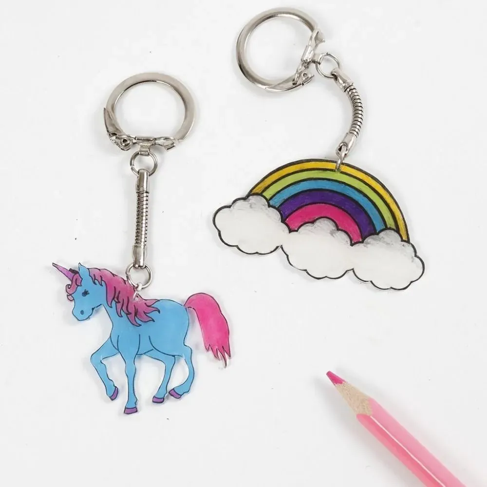 Keyring with chain Key Rings Craft Project Supplies