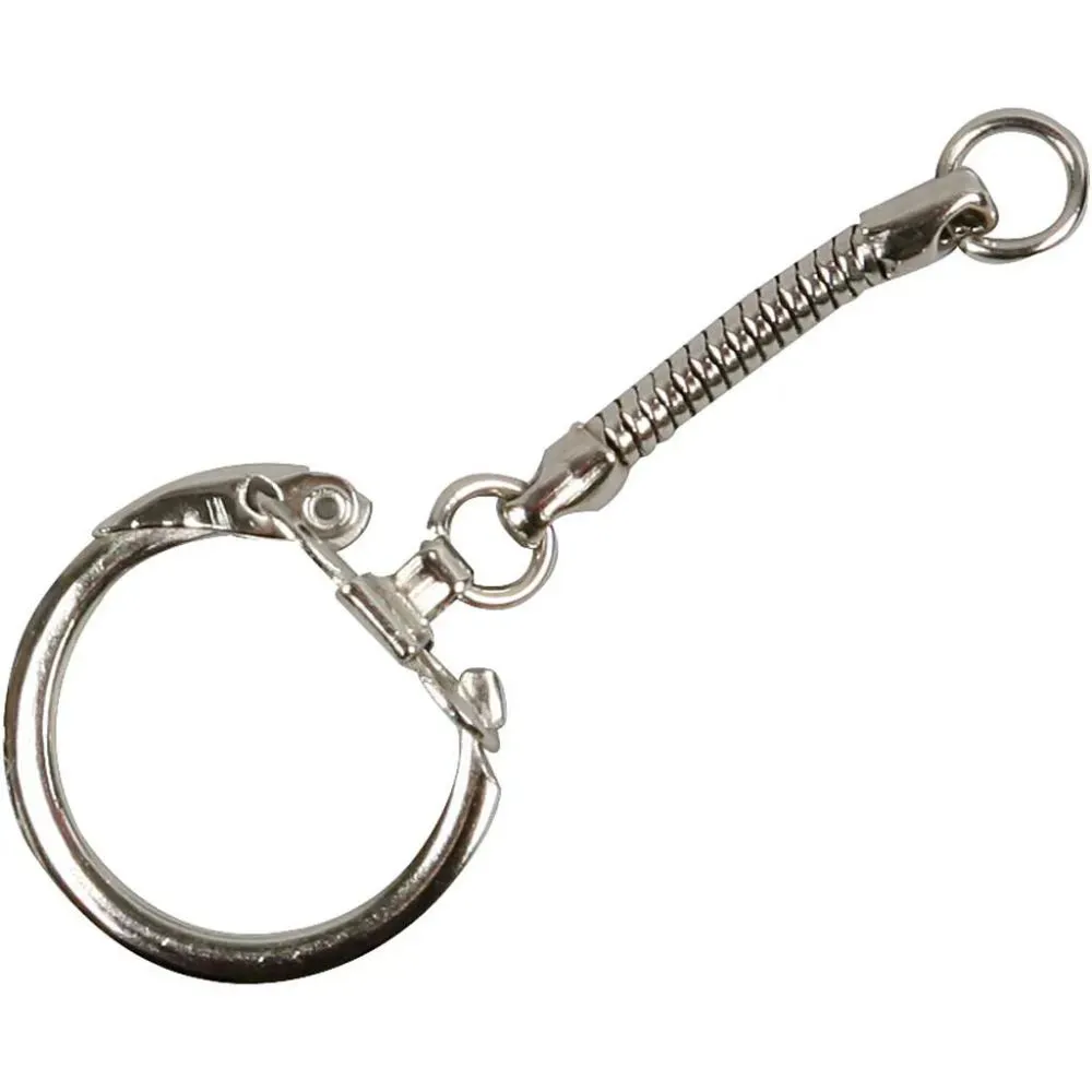 Keyring with chain Key Rings Craft Project Supplies