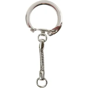 Keyring with chain Key Rings Craft Project Supplies