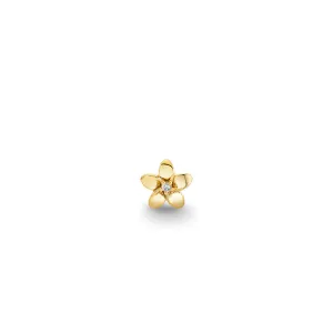 Kids Collection Gold & Diamond Tiny Plumeria Stud