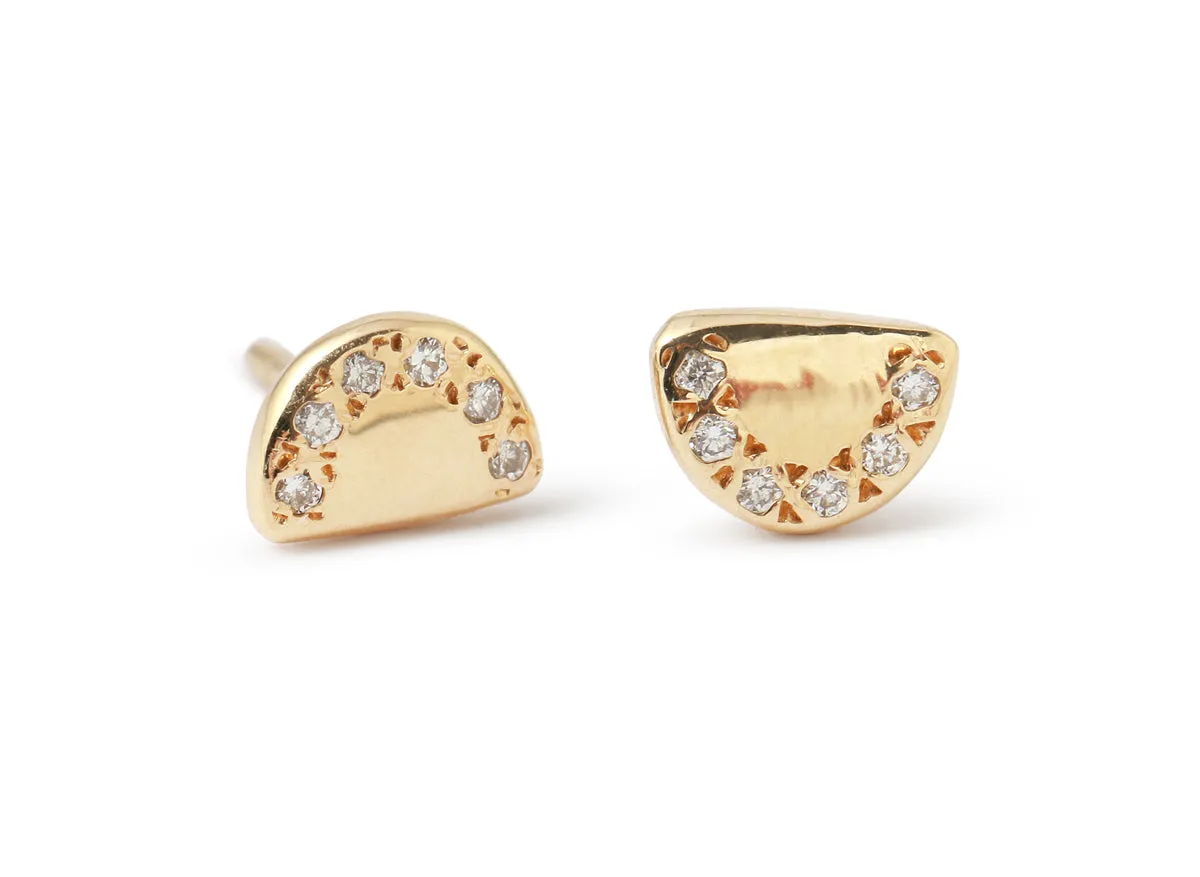 Kilima Diamond Arch Stud Earrings by Ladha