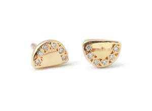Kilima Diamond Arch Stud Earrings by Ladha
