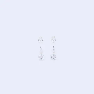 Knight & Day Duo Silver Earring Set Q460EAP