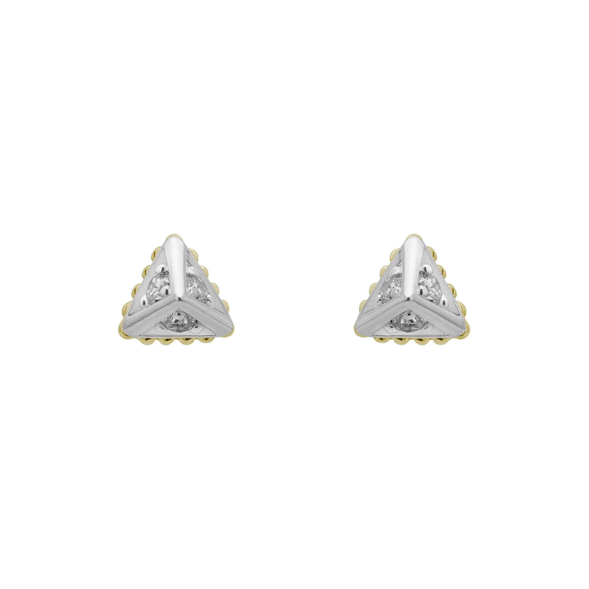 KSL Small Pyramid Diamond Stud Earrings