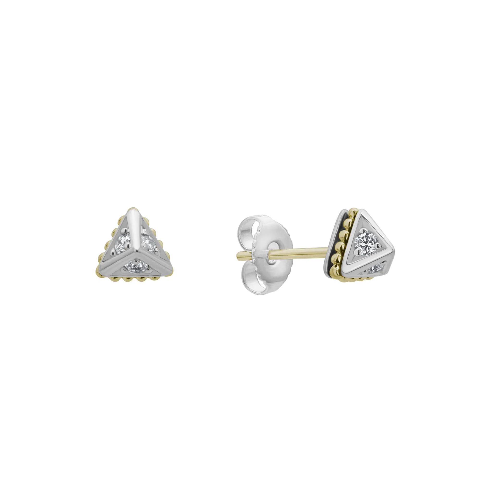 KSL Small Pyramid Diamond Stud Earrings