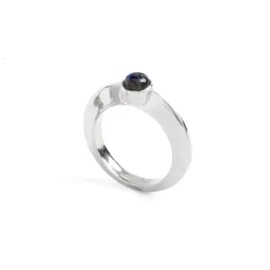 Labradorite Disc Ring in Silver
