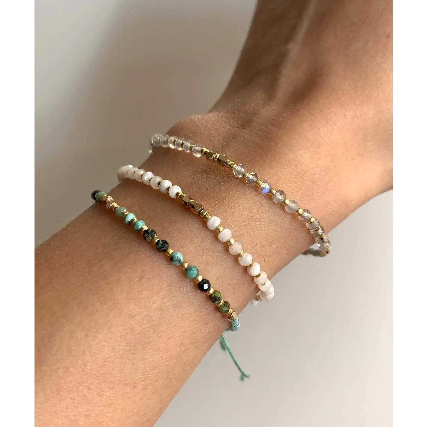 Labradorite Healing Gemstone Stacking Bracelet