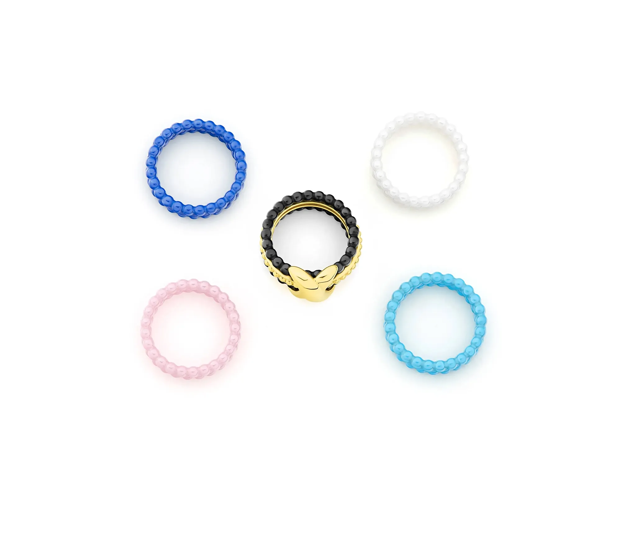 LAGOS Caviar Gold X Stacking Ring Set