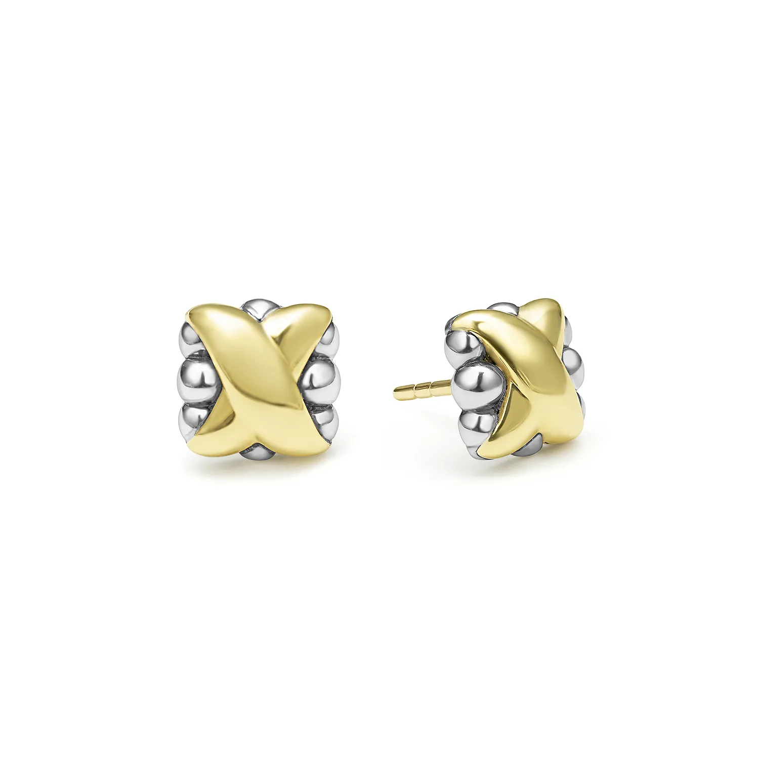 LAGOS Embrace Two-Tone X Stud Earrings
