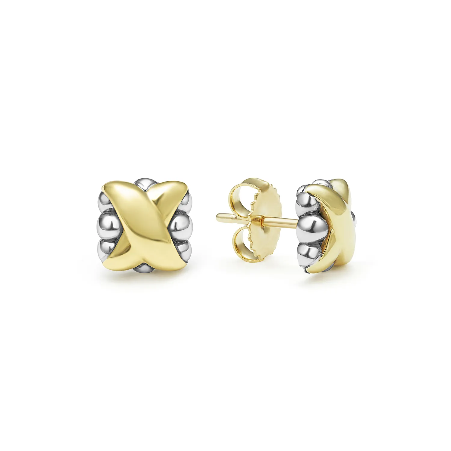 LAGOS Embrace Two-Tone X Stud Earrings
