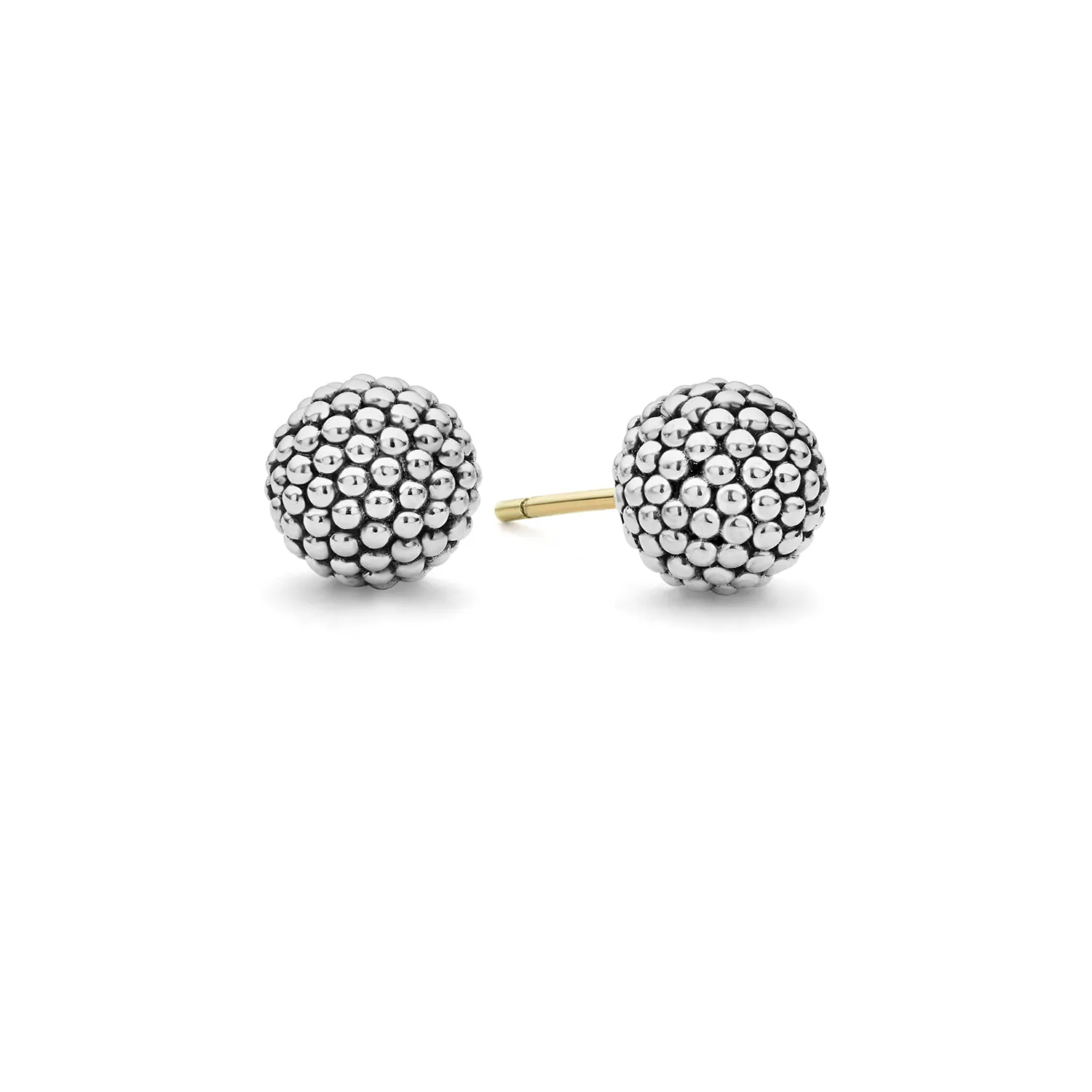 LAGOS Signature Caviar Beaded Silver Stud Earrings