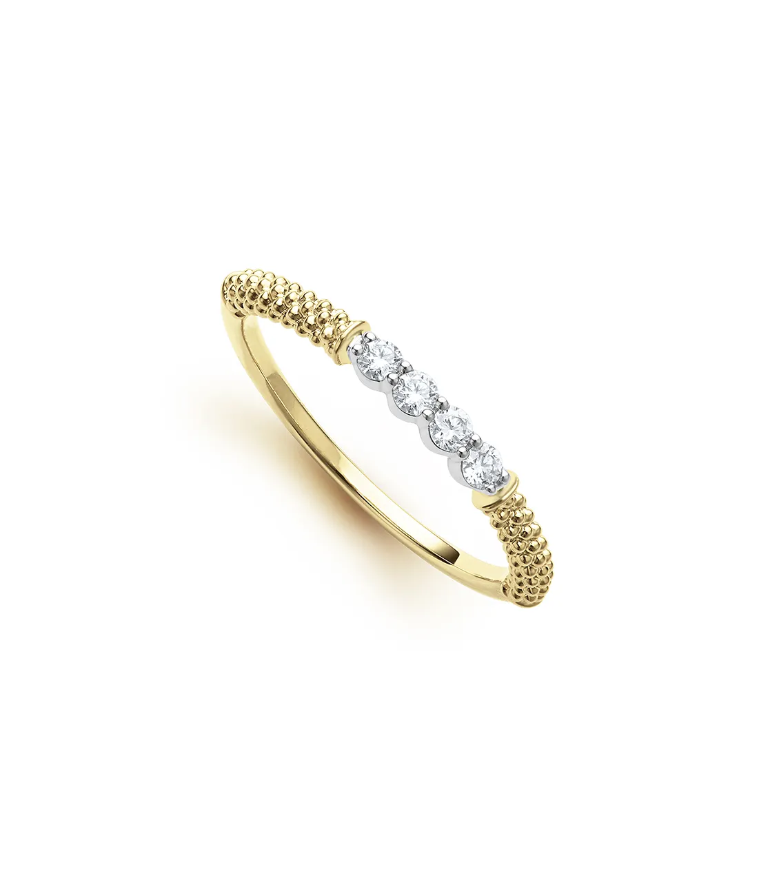 LAGOS Signature Caviar Superfine Diamond Stacking Ring