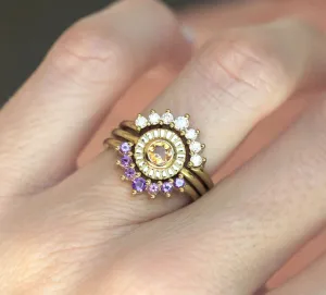 Lana Curved Amethyst Band