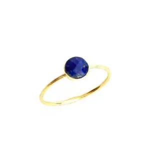 Lapis Circle Stacking Ring