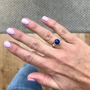 Lapis Lazuli Round Gemstone Ring