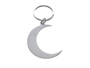 Large Moon Keychain - Love You To The Moon And Back; Couples Keychain