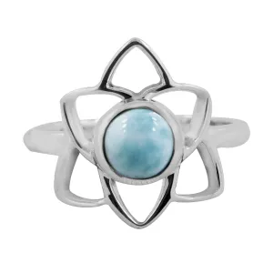 Larimar Silver Rings