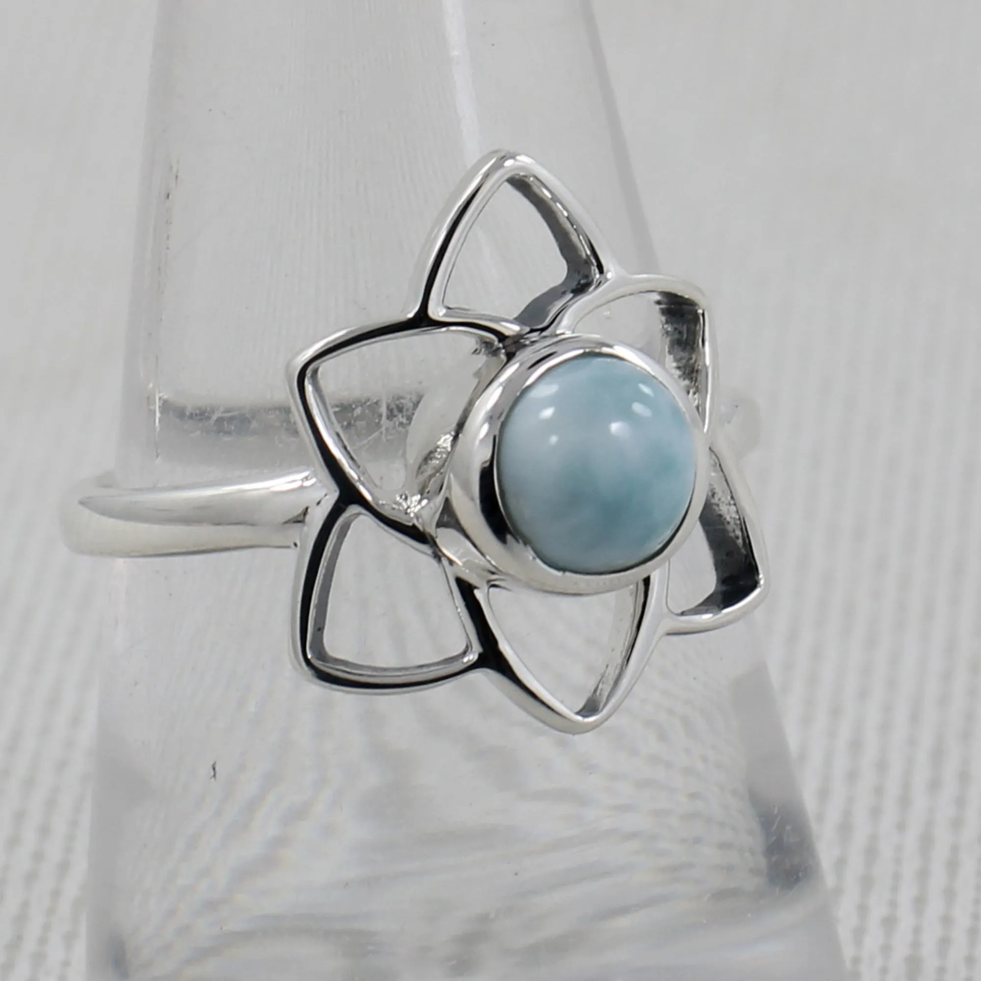 Larimar Silver Rings