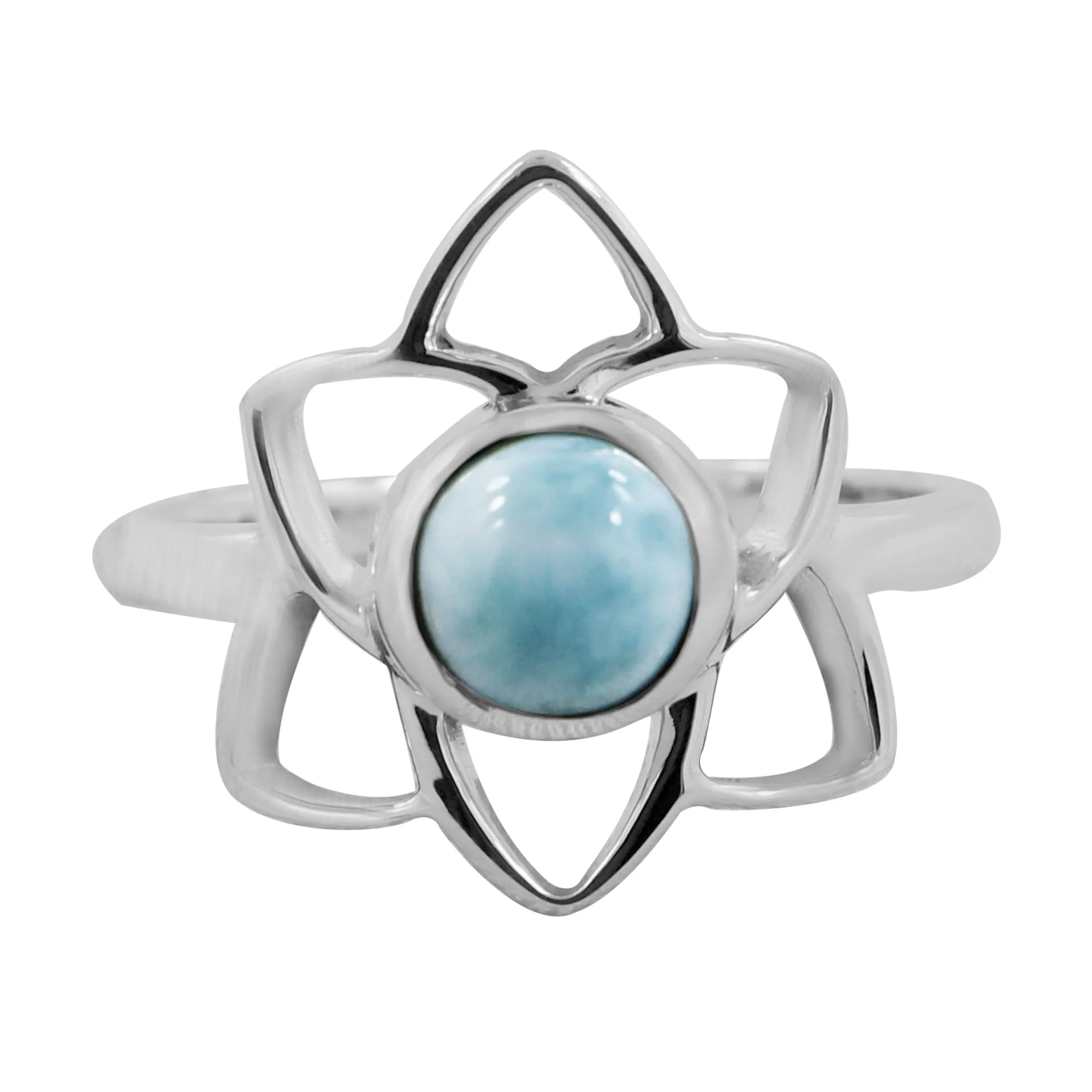 Larimar Silver Rings