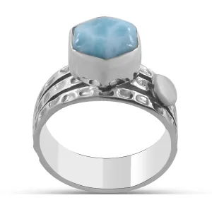 Larimar Silver Rings