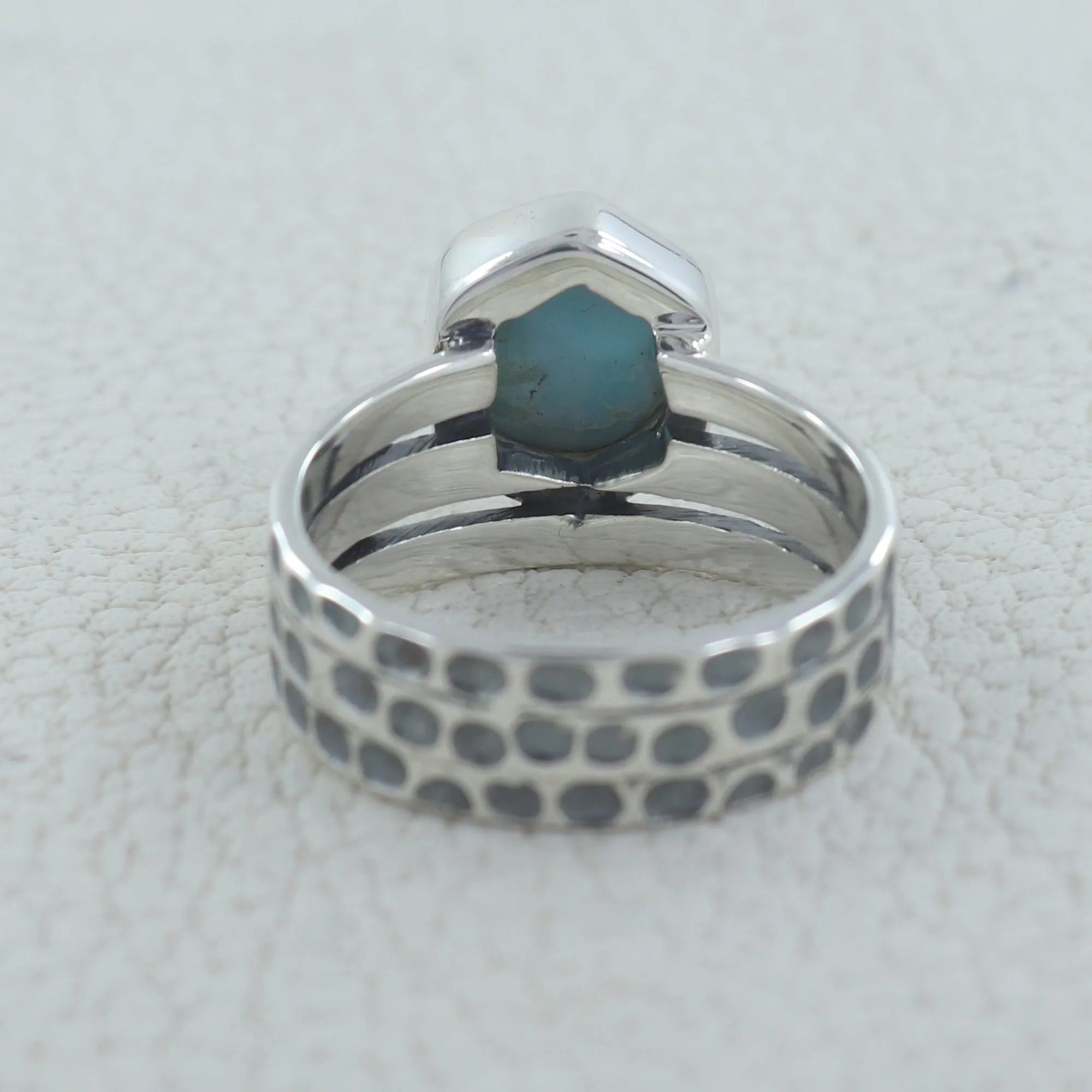 Larimar Silver Rings