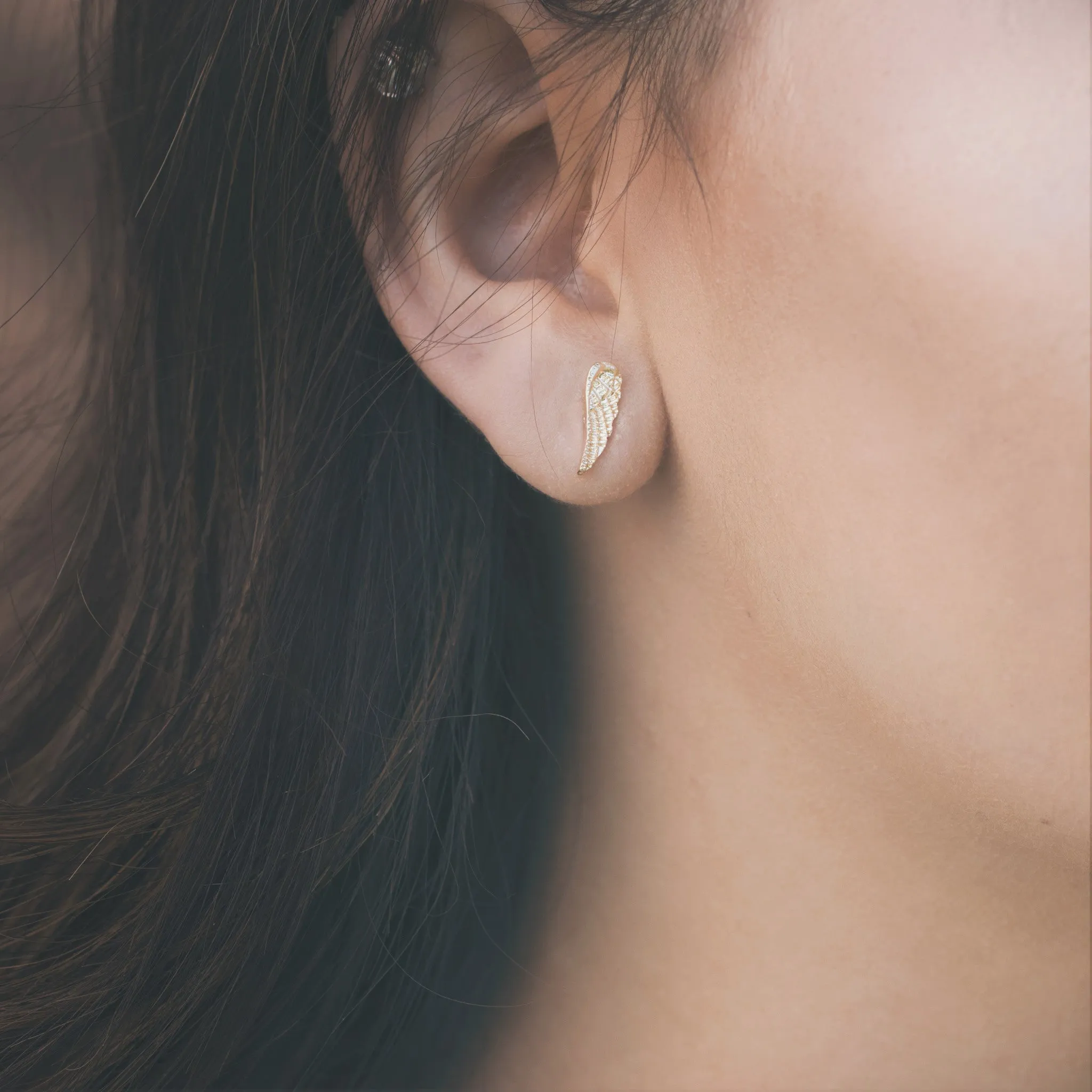 Learn to Fly Gold Earring Set