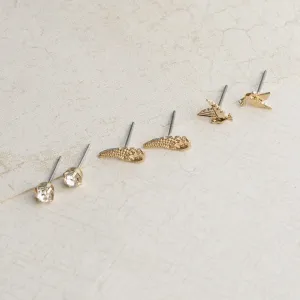 Learn to Fly Gold Earring Set