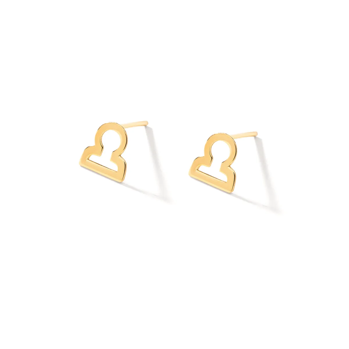 Libra Sign Stud Earrings