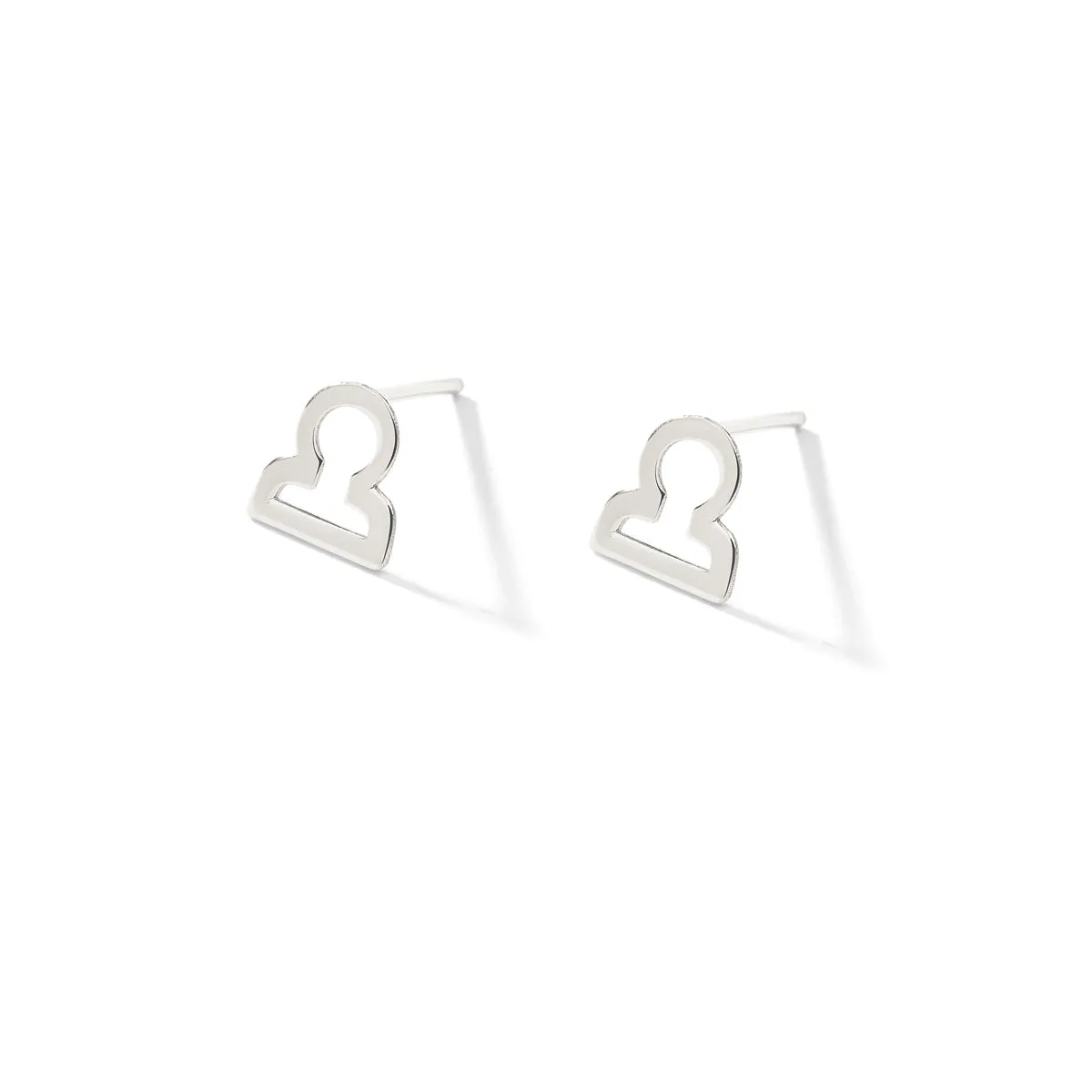Libra Sign Stud Earrings