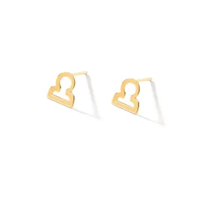 Libra Sign Stud Earrings