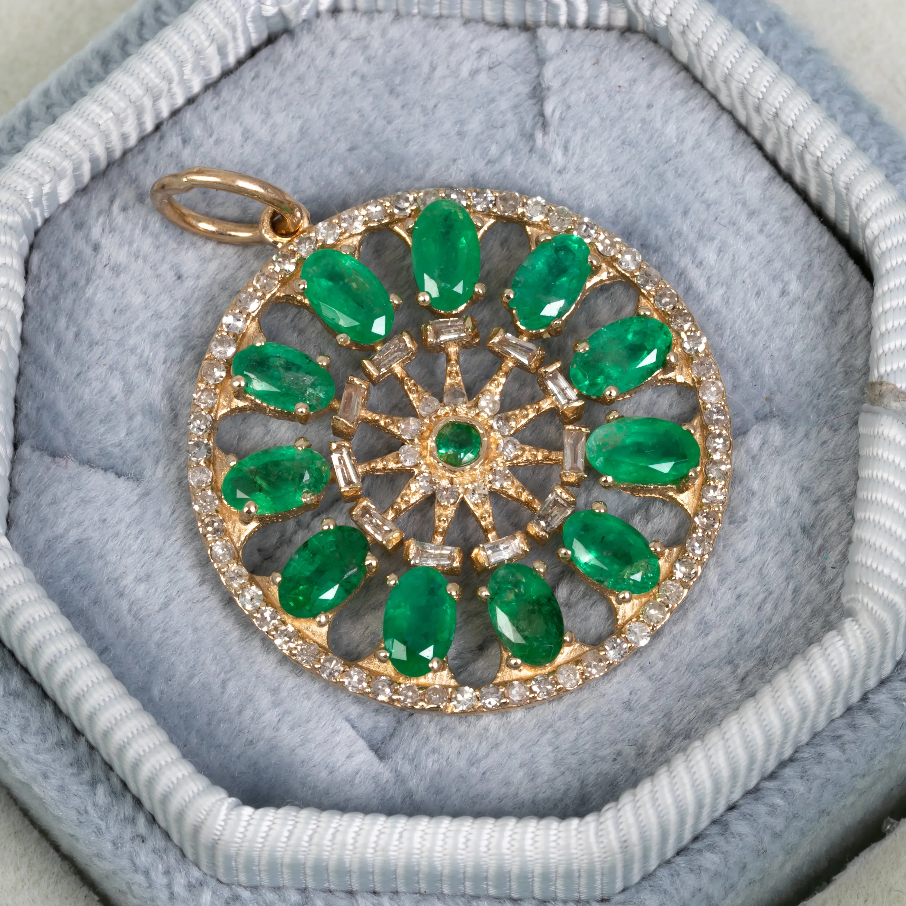 Lily Of The Valley Emerald Pendant