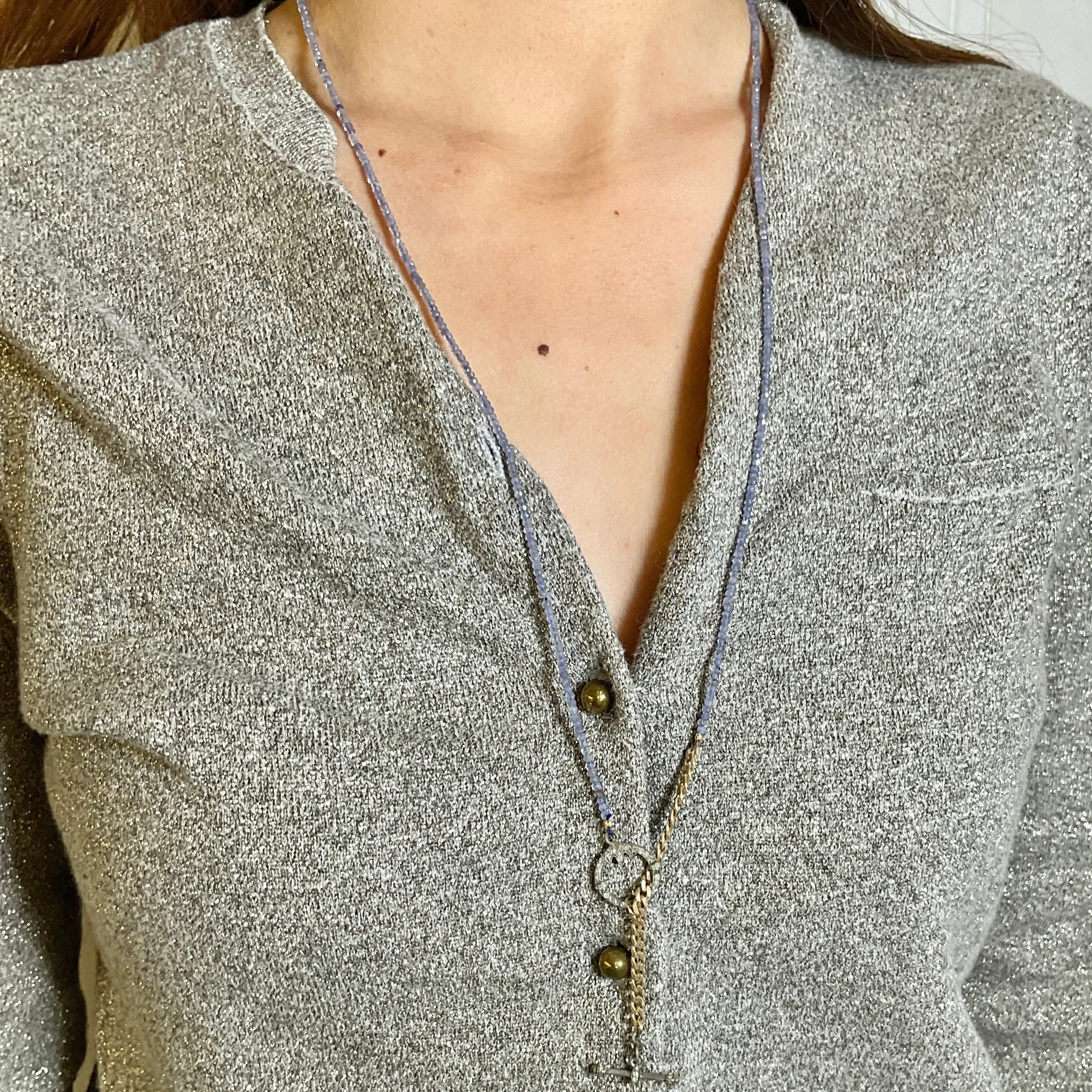 Little Gem With Hanging Toggle Necklace