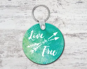 Live Free Keychain