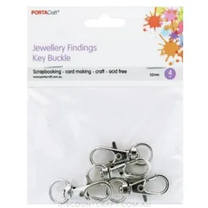 Lobster Clasp 32mm 4pk - Swivel